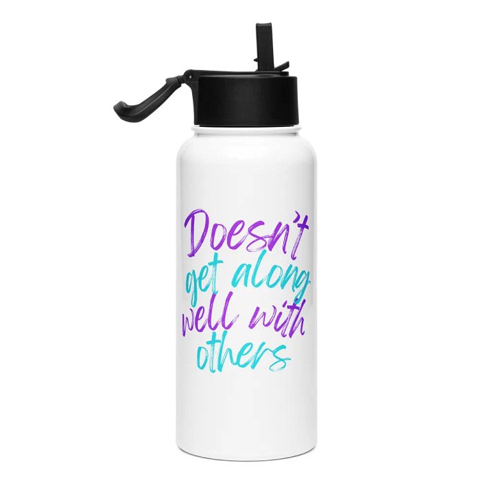 Cinnaschick Warning Water Bottle product image (1)