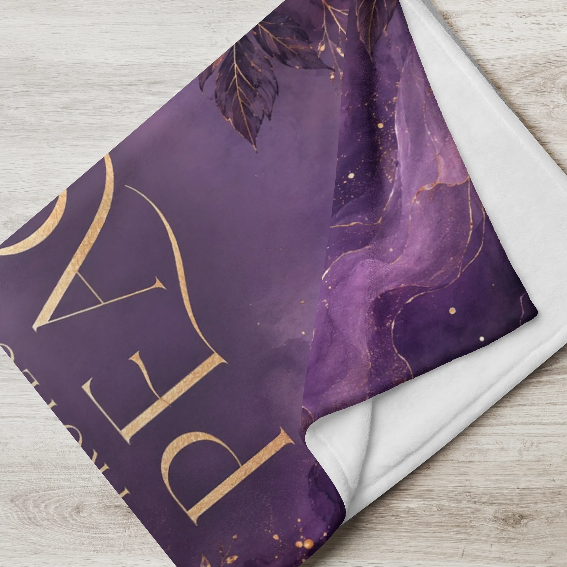 Protect Your Peace Purple Floral Throw Blanket product image (15)