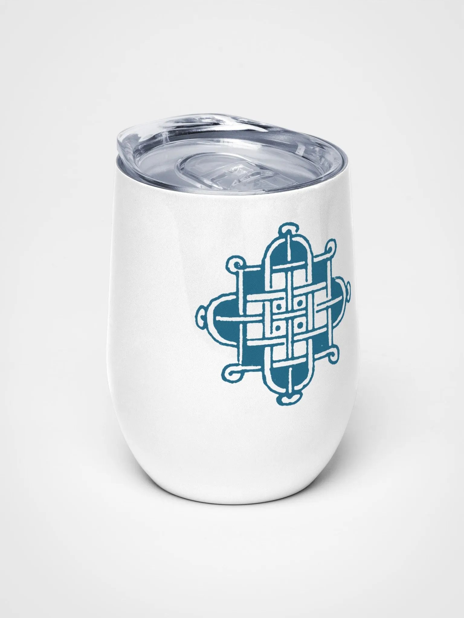 Blue Orthodox Cross Orthodox Christian Wine Tumbler – Religious Drinkware, Faith Gift product image (5)
