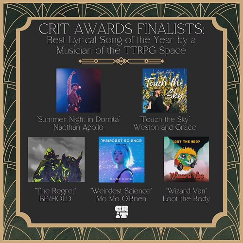 Extremely proud to say that between this year and last year, every member of the main Atomless cast has been nominated for a ...