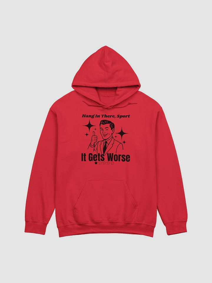 Hang in There, Sport – 1-Star Review Graphic Hoodie – Dark Humor Gildan Heavyweight Tee product image (1)