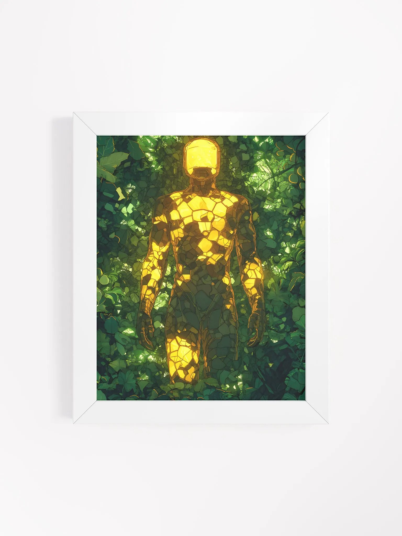 Framed art work, titled 