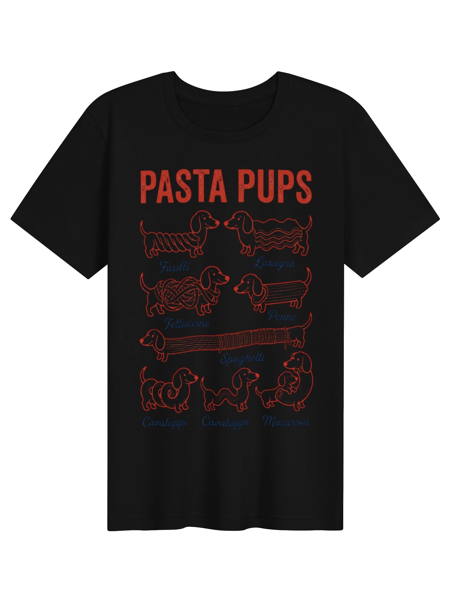 Pasta Pups Dachshund Shirt - Heavyweight Cotton Funny Wiener Dog T-Shirt product image (4)