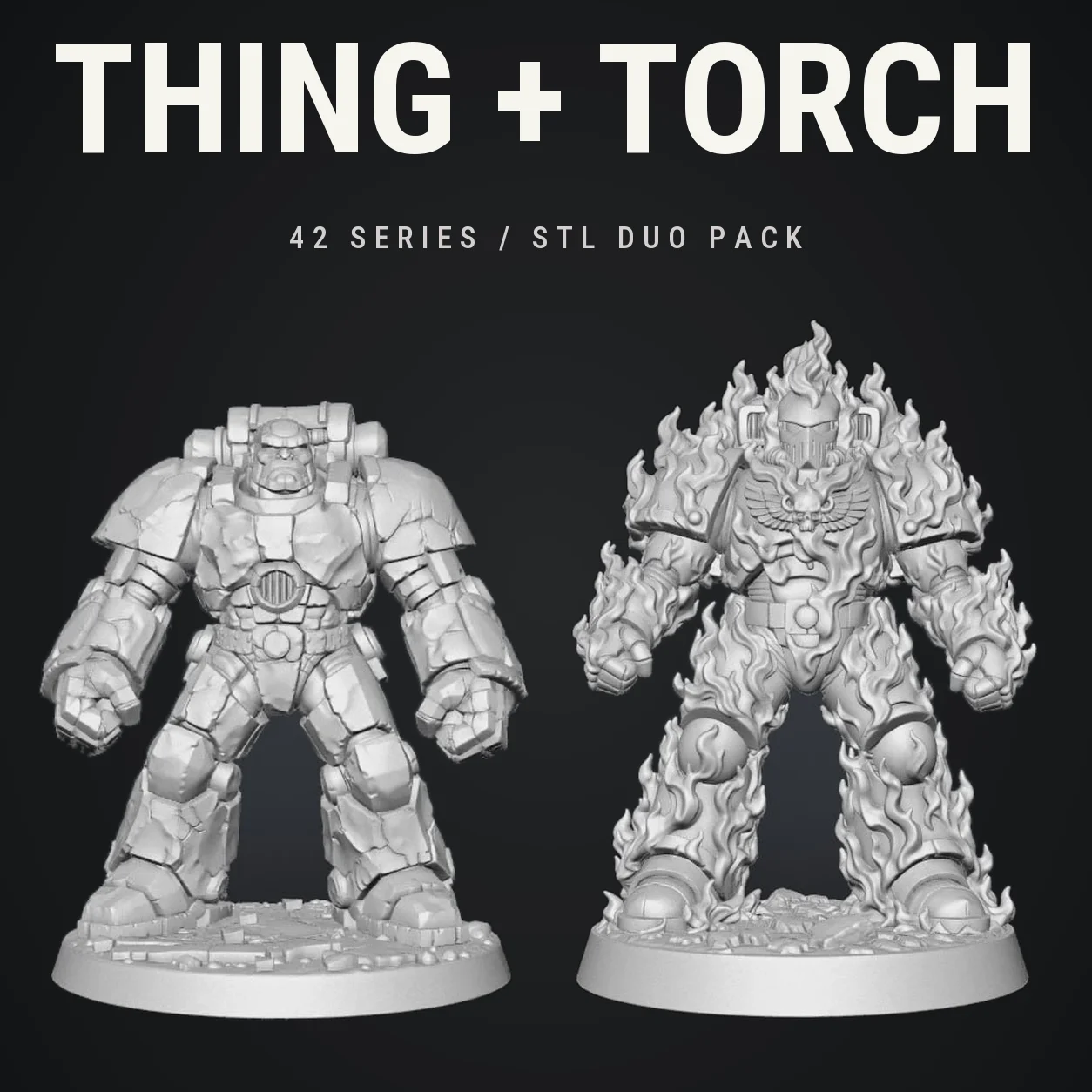 THING + HUMAN TORCH | 42 SERIES STL DUO PACK product image (1)