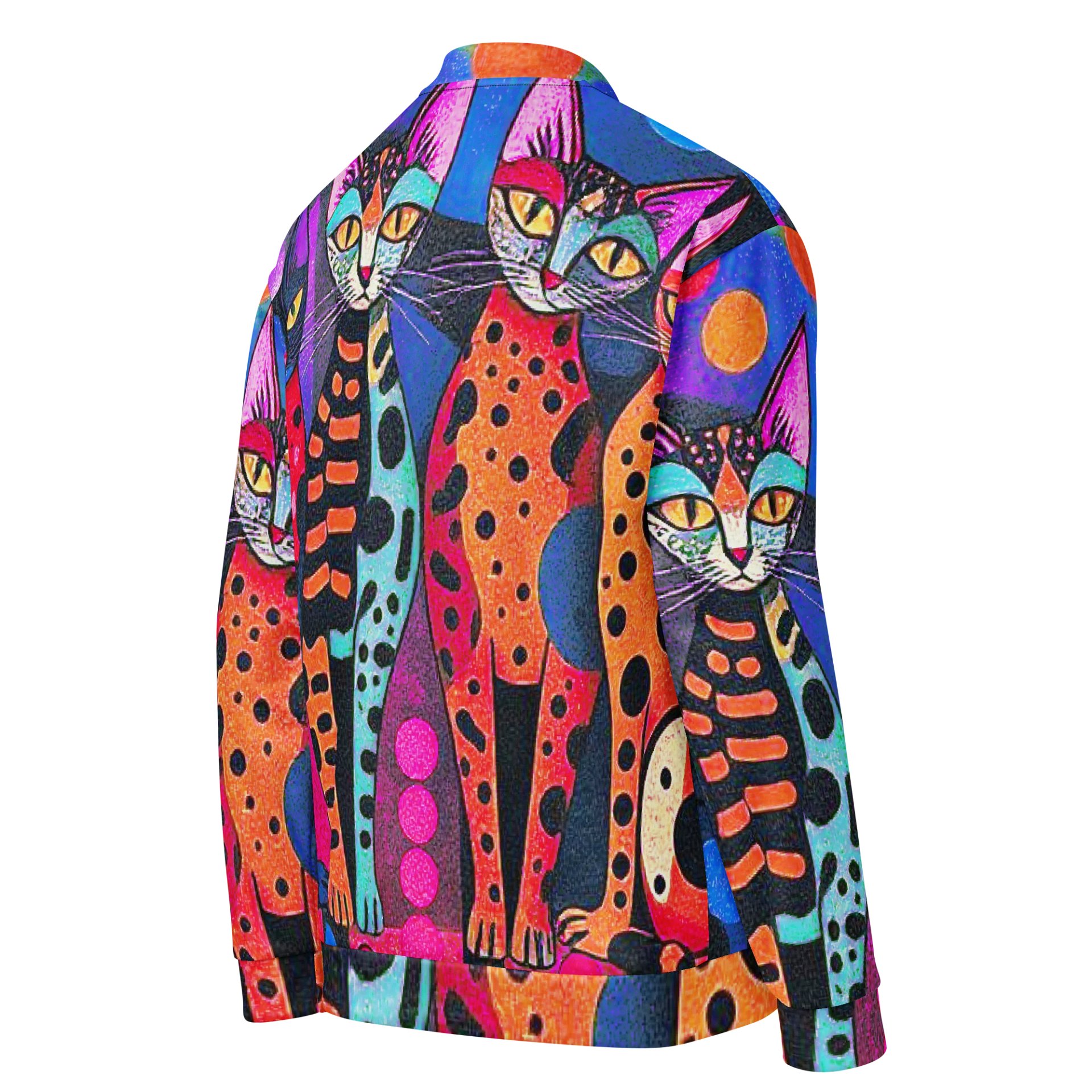 Orange Cats Bomber Jacket product image (4)