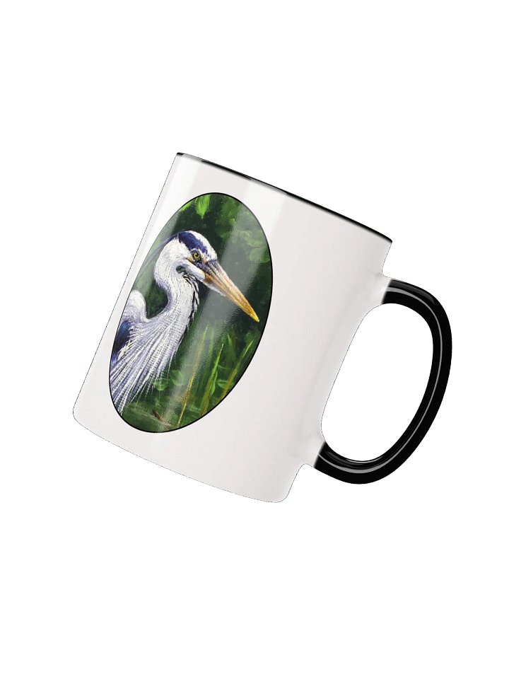 Elegant Great Blue Heron Ceramic Mug product image (7)
