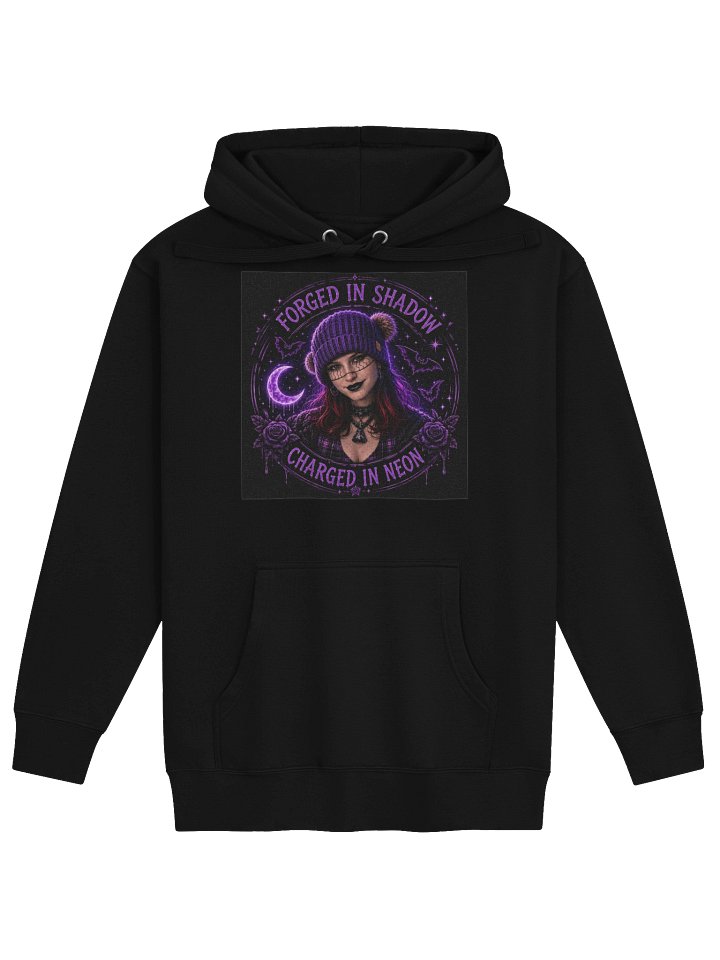 Forged in Shadow, Charged in Neon Hoodie product image (2)