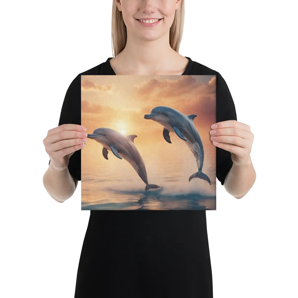Dolphins Leaping From The Sea Wall Art product image (2)