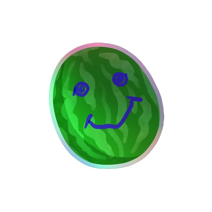 Happy Melon Holographic Sticker product image (2)