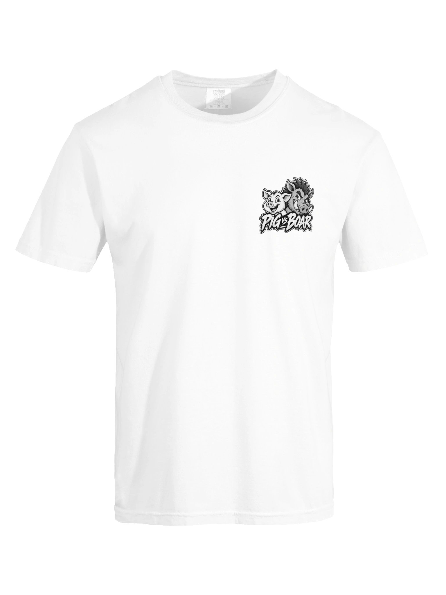 Pig vs Boar Showdown Adult Tee - Black product image (9)