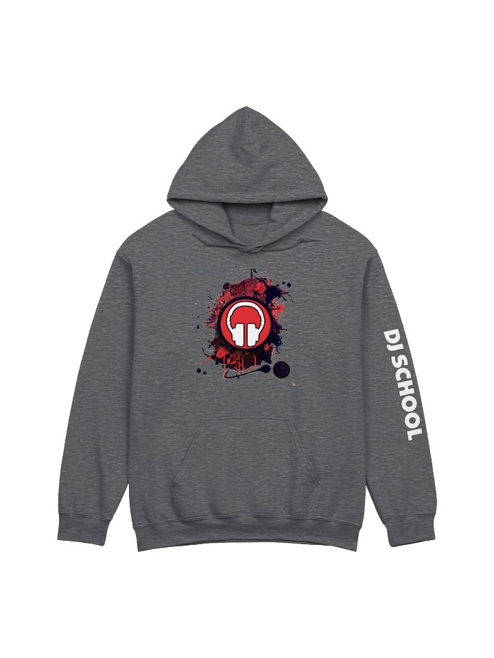 Front | Back | Arm Print Paint Splat Headphones Gildan® Classic Hoodie product image (1)