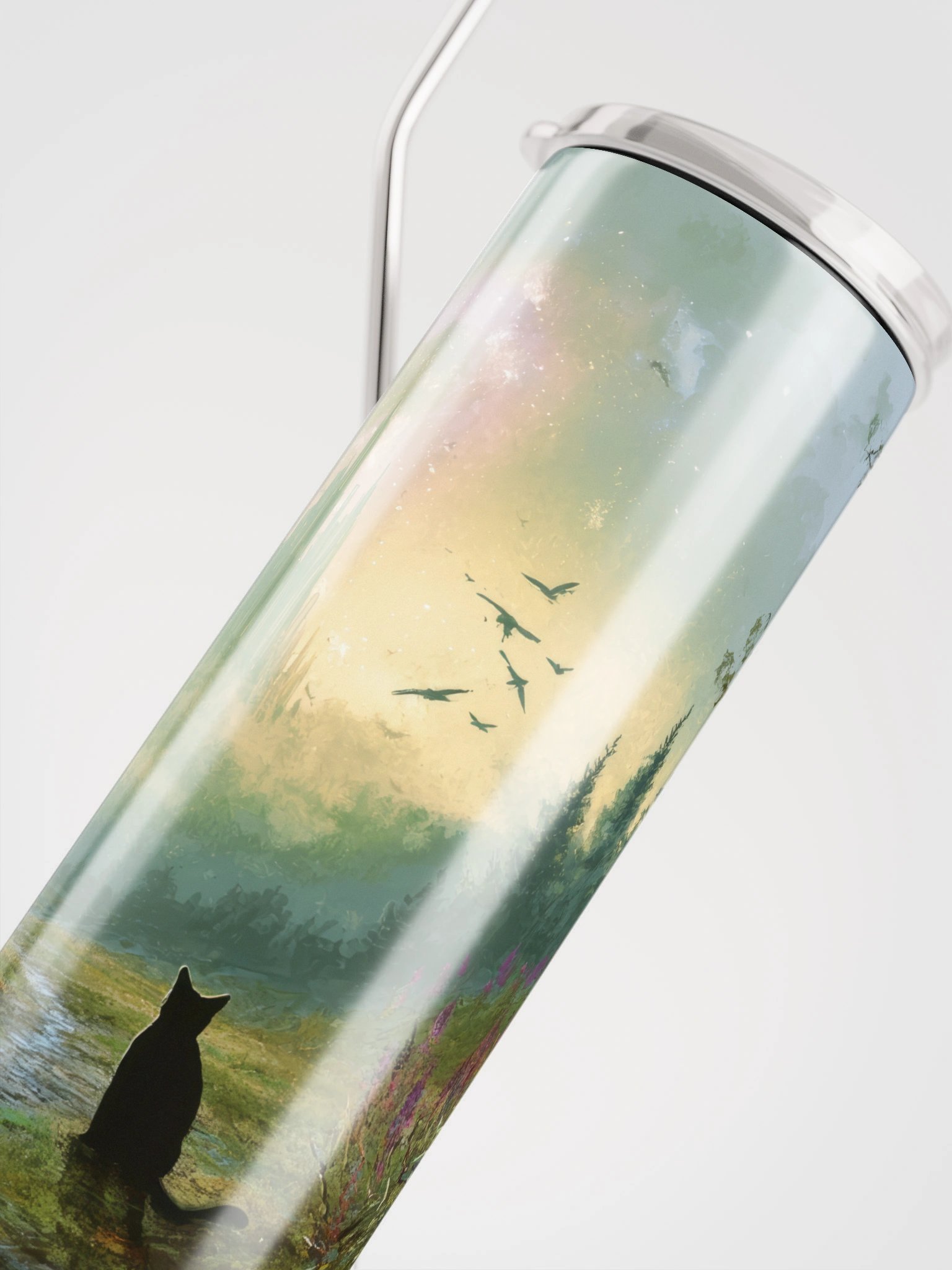 Once-Upon-a Time Mystical Cat Castle Stainless Steel Tumbler product image (4)
