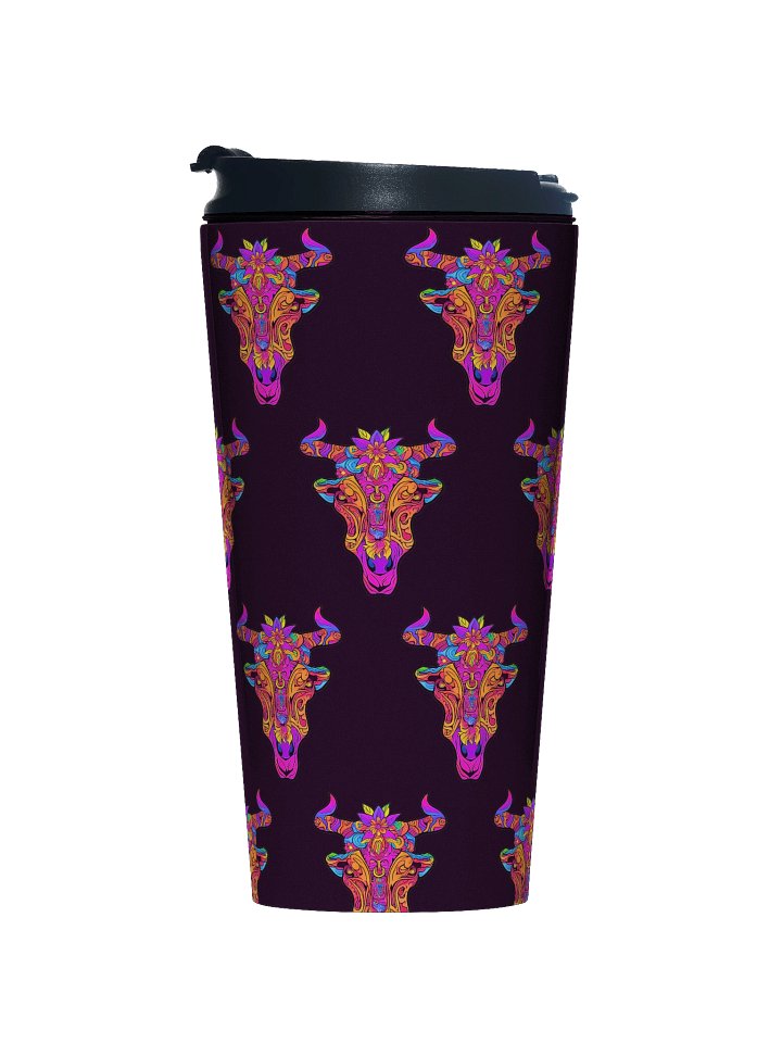 Neon Bull Skull - Stainless Steel Travel Mug product image (1)
