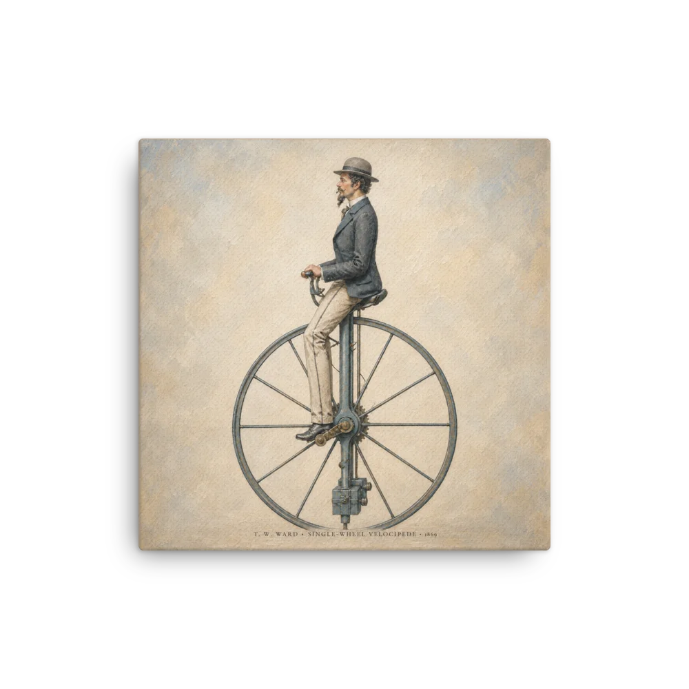 T. W. Ward Single-Wheel Velocipede, 1869 – Victorian Invention Canvas Art product image (2)