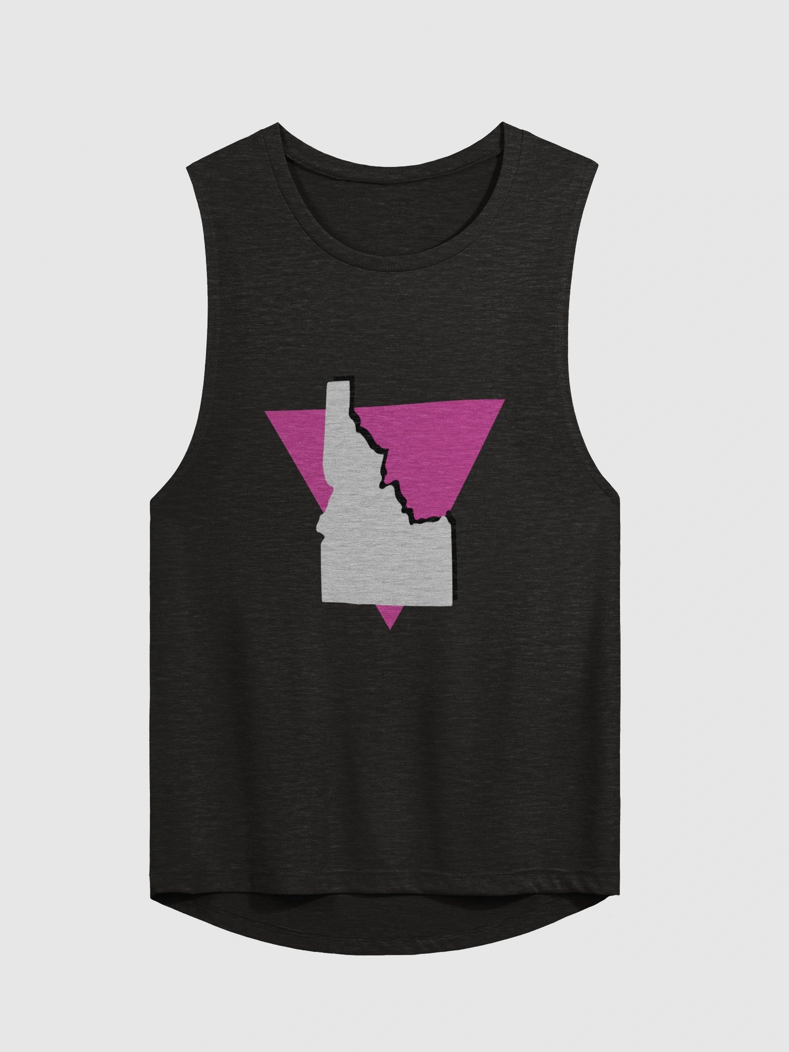 "PINK TRIANGLE" dark femme muscle tank product image (1)