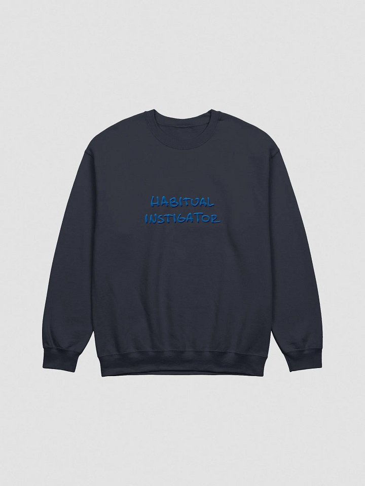HABITUAL INSTIGATOR (lg. design, royal thread) embroidered crewneck product image (10)
