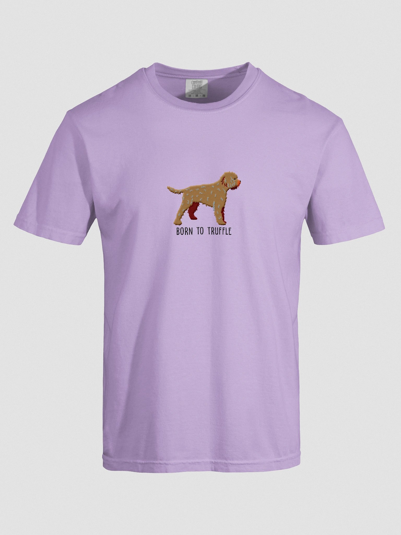 Born to Truffle T-Shirt(Embroidered) of a Lagotto Romagnolo(Tan) product image (10)