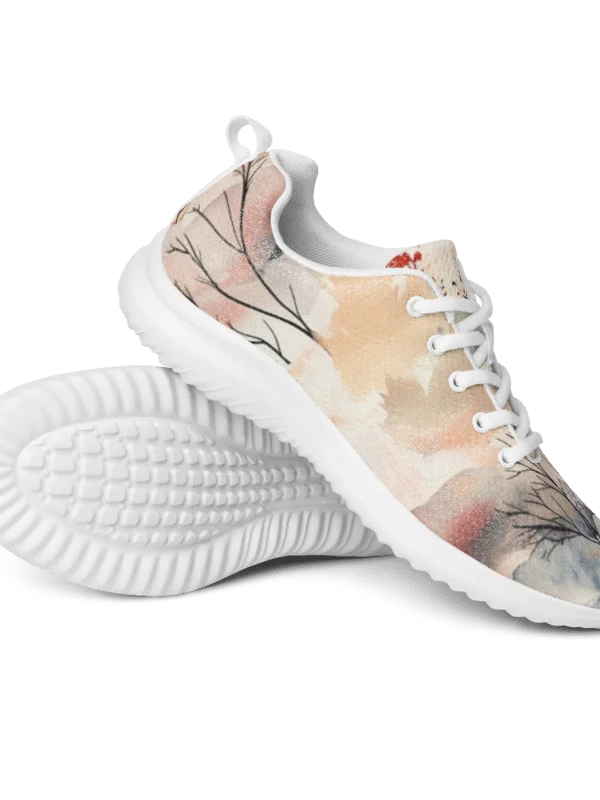 Japanese Ink Wash Art Women's Athletic Shoes | Cozy Lofi Aesthetic Sneaker product image (3)
