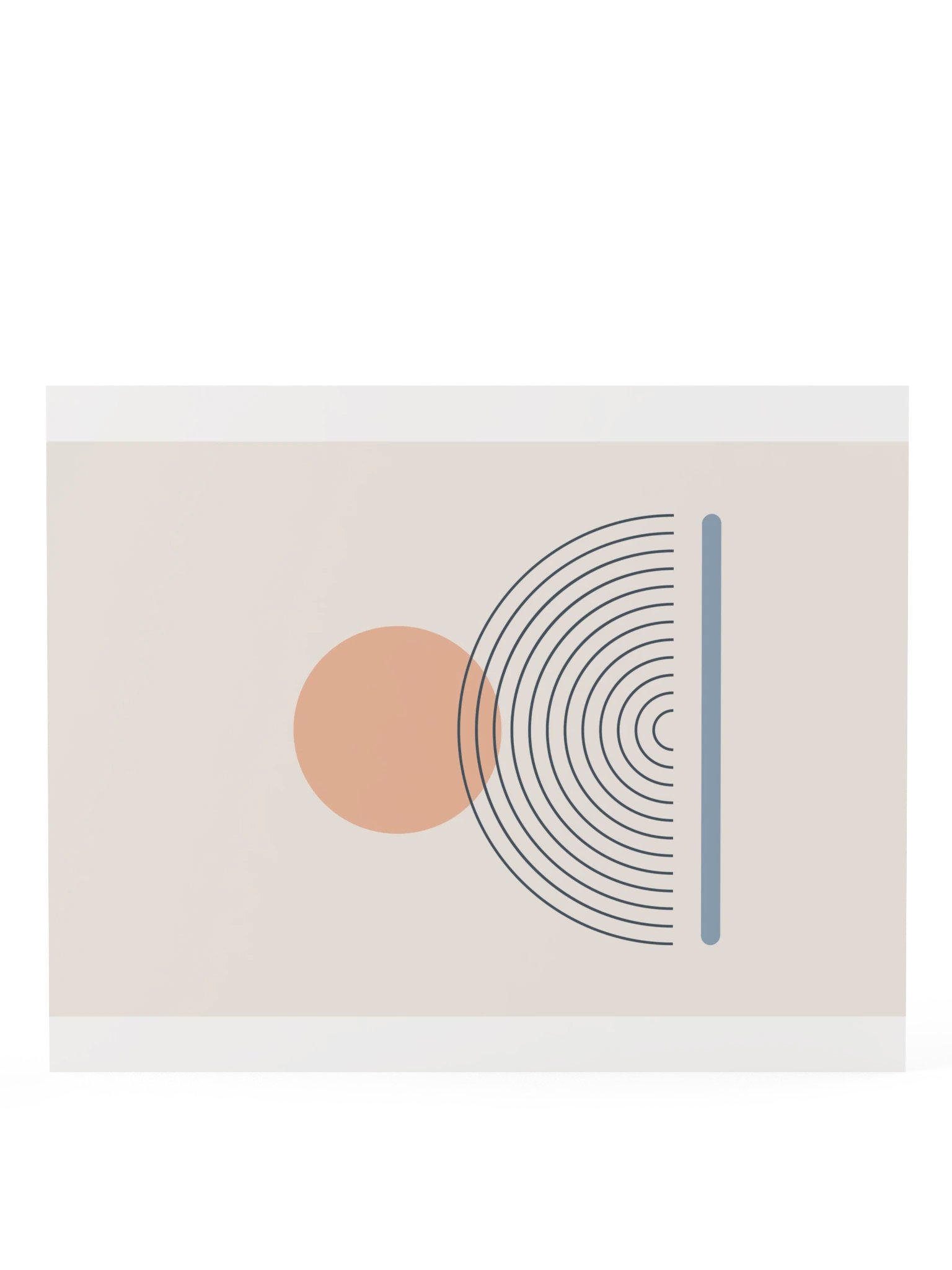 Peach Sunrise Rainbow Print | Dusty Blue Bathroom Wall Art product image (8)
