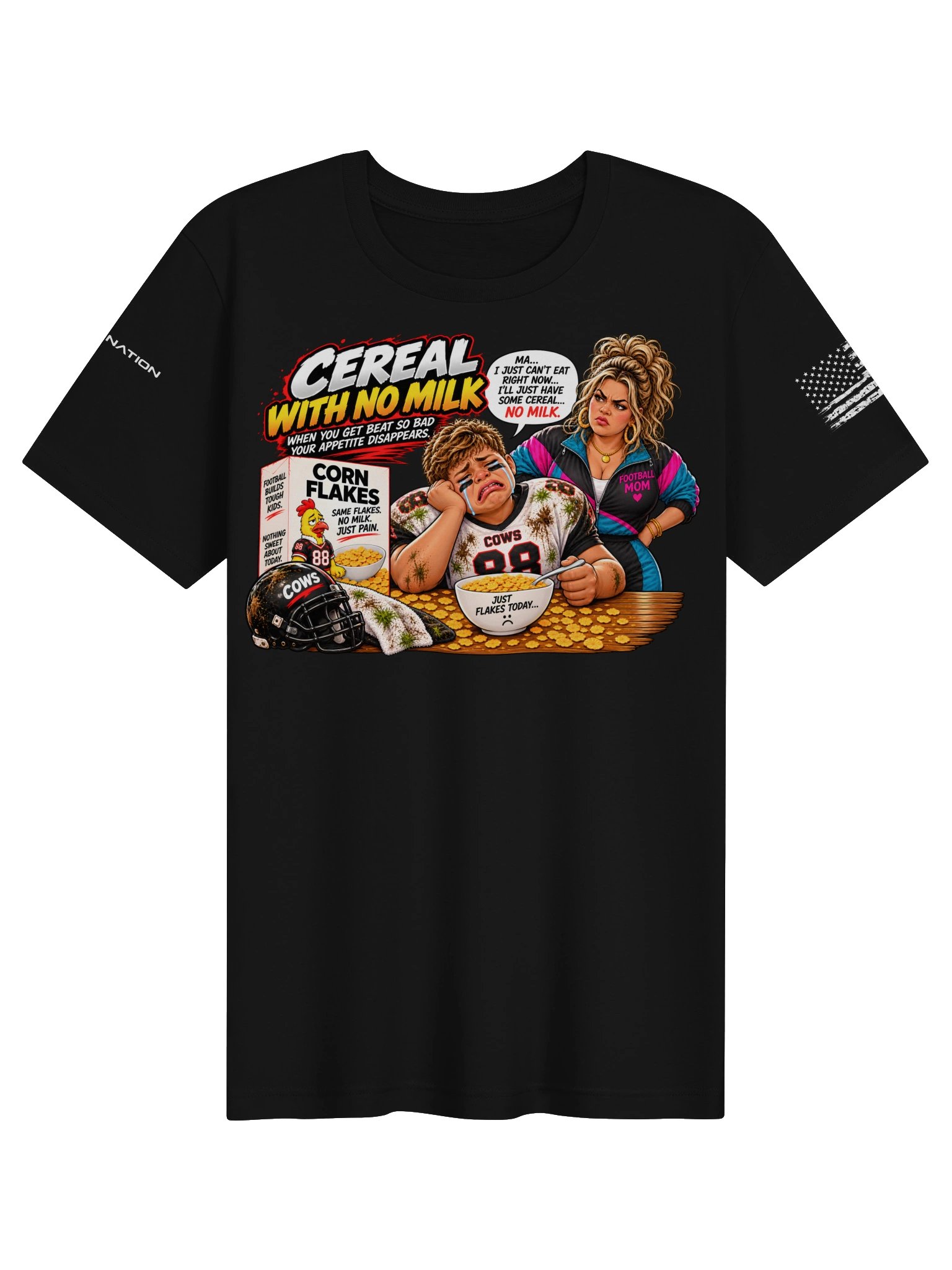 Cereal With No Milk | Youth Football Graphic Tee 3 product image (1)