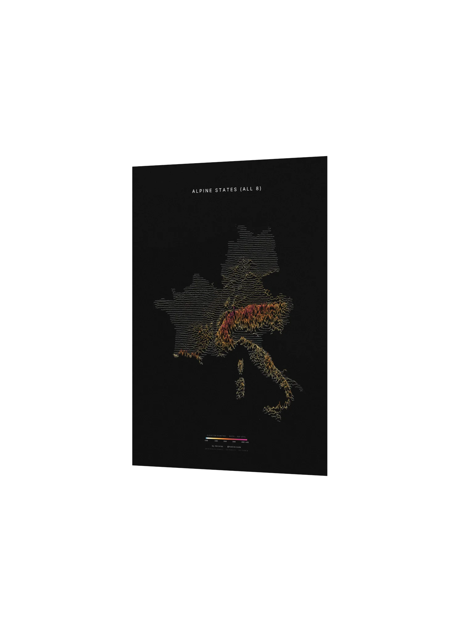 Ridgeline Poster - Alpine Countries product image (2)