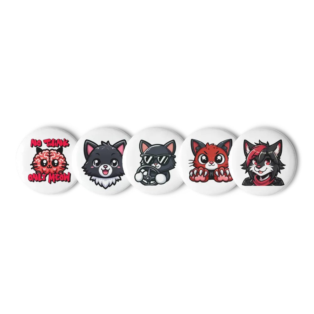 Kitty Kat badge set product image (3)