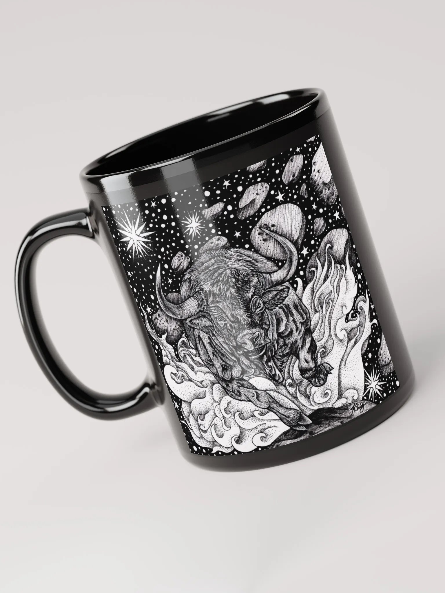 Taurus Zodiac Black Glossy Mug product image (5)