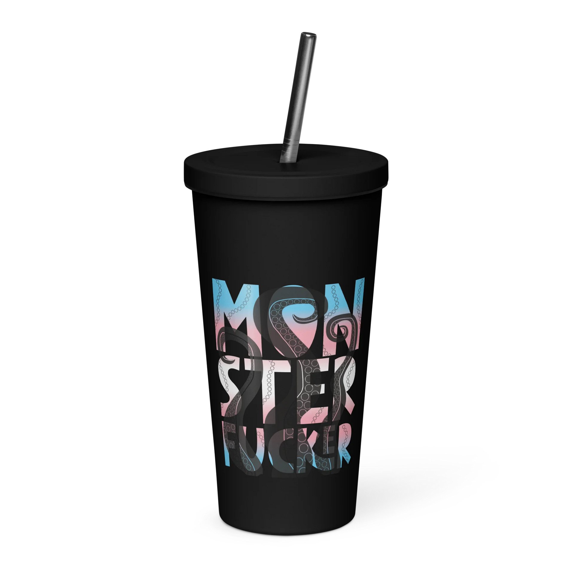 Monster F*cker Insulated Tumbler (Trans flag) product image (3)