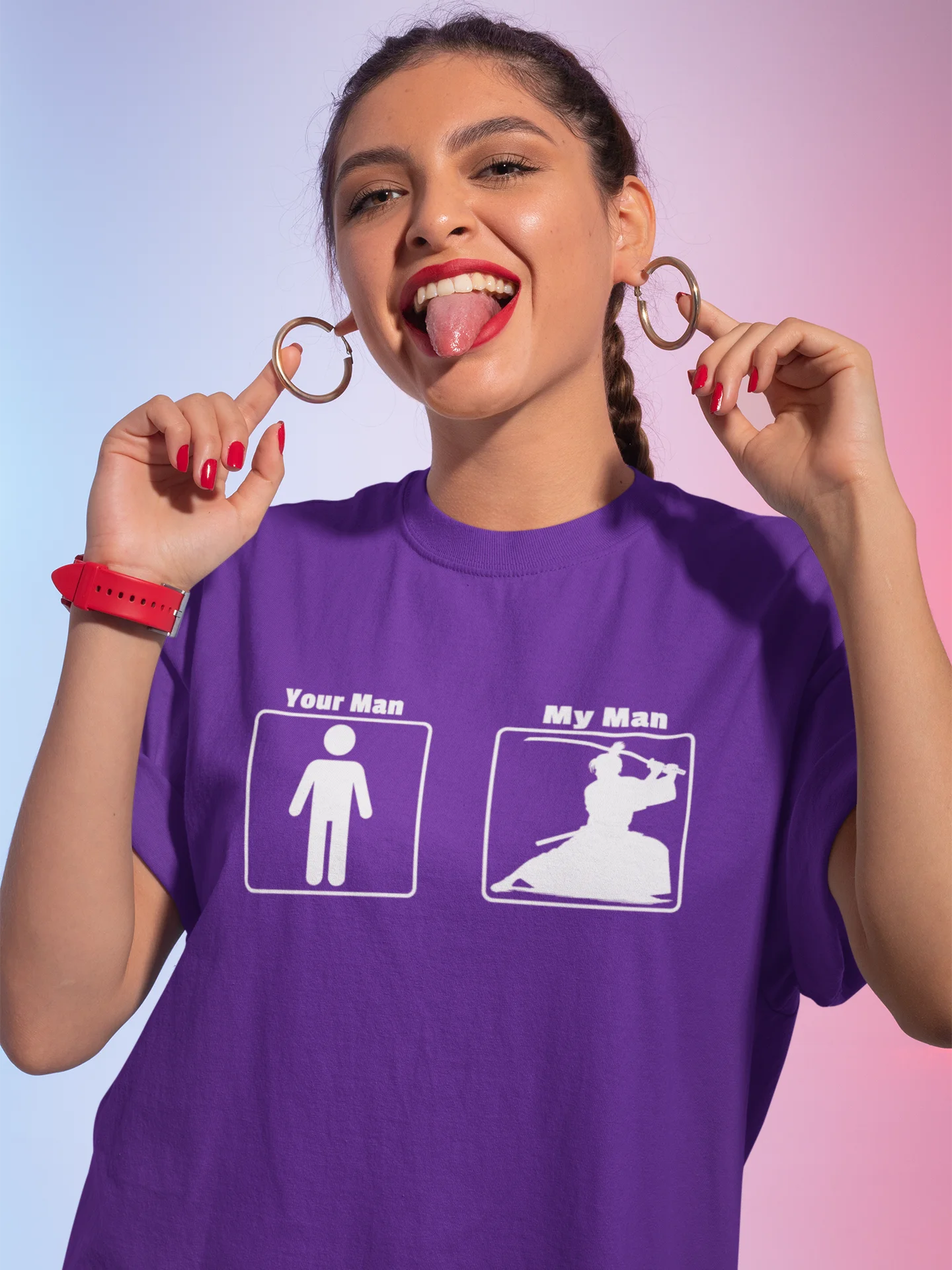 My Man Is A Samurai Funny Martial Arts Tee product image (2)