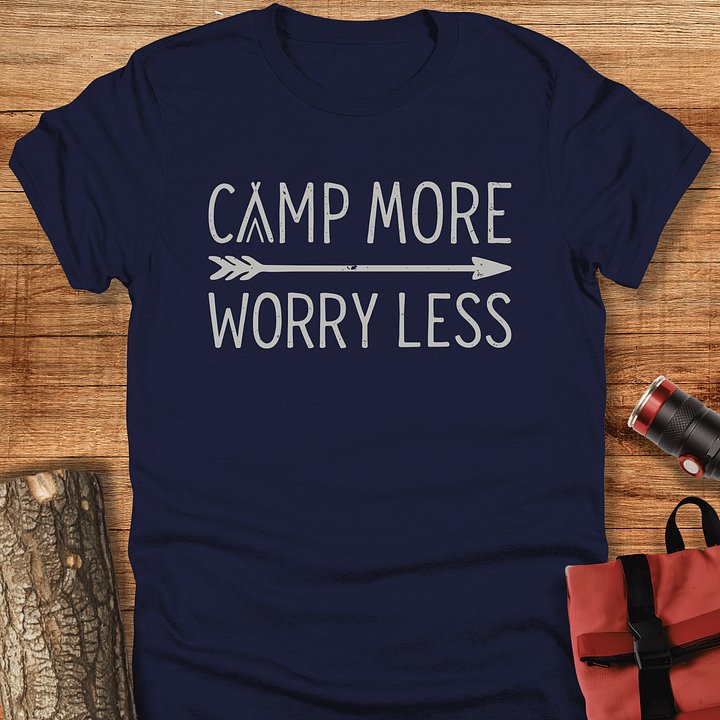 Camp more worry less, Vintage t-shirt, Unisex product image (1)