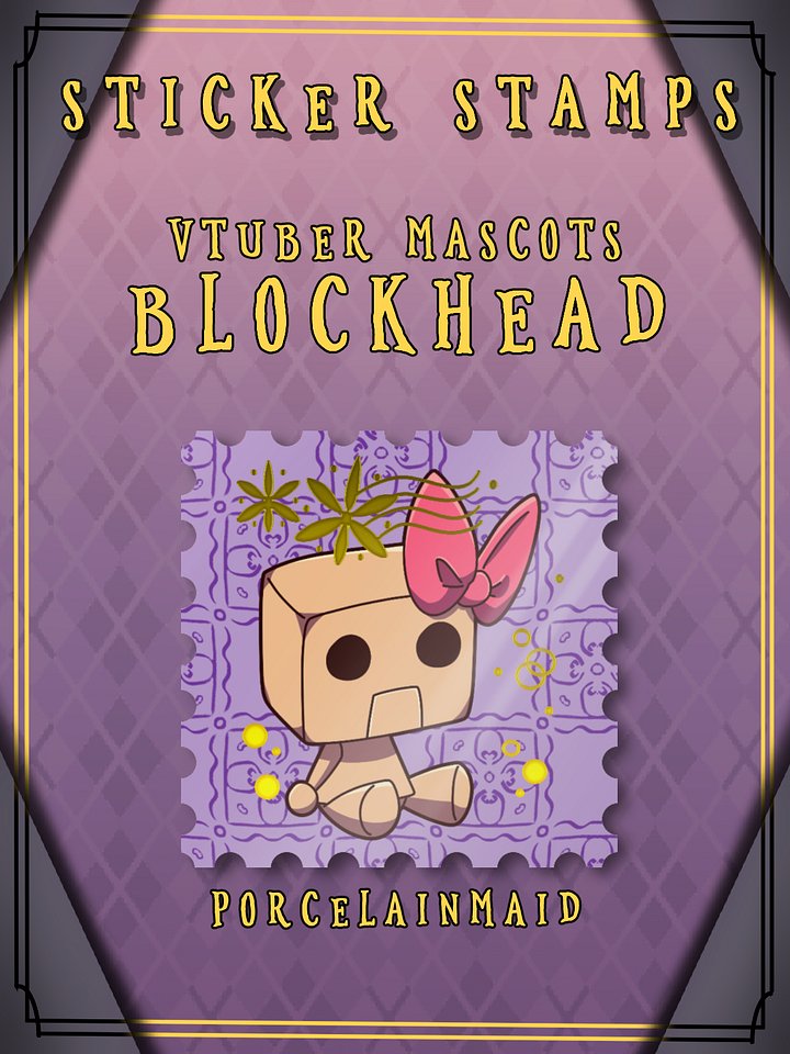 Sticker Stamps - Vtuber Mascots - Blockhead product image (1)