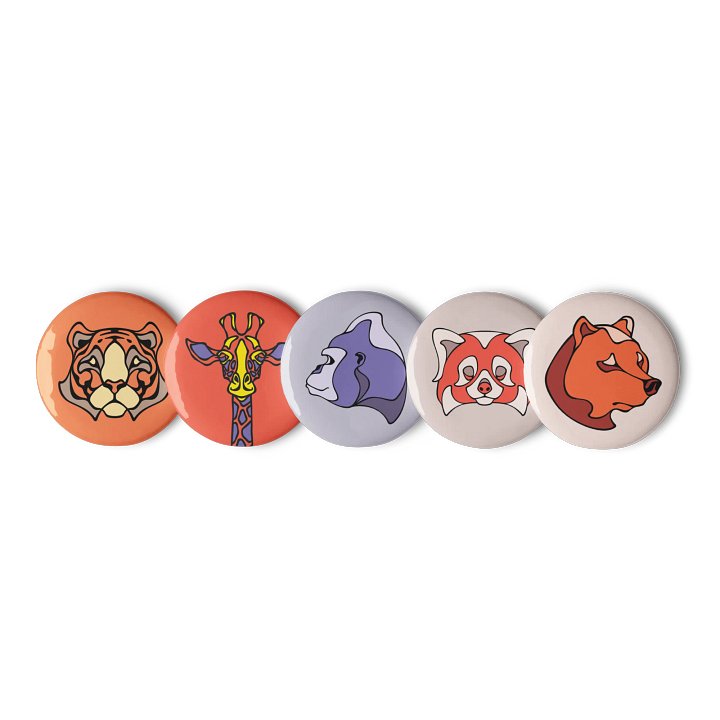 Critter Crew - Set of 5 Pin Buttons product image (1)