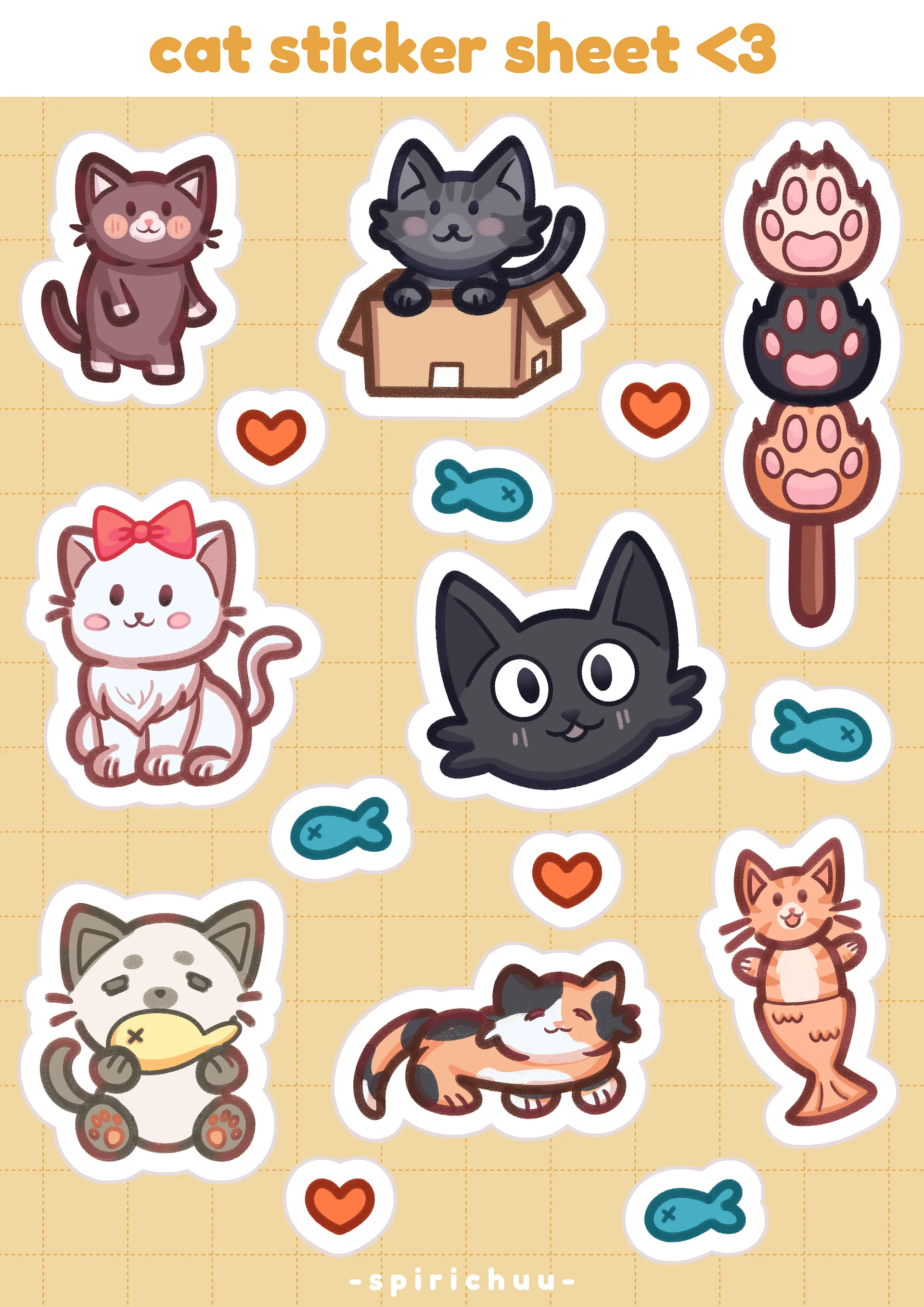 Cat Sticker Sheet! product image (1)