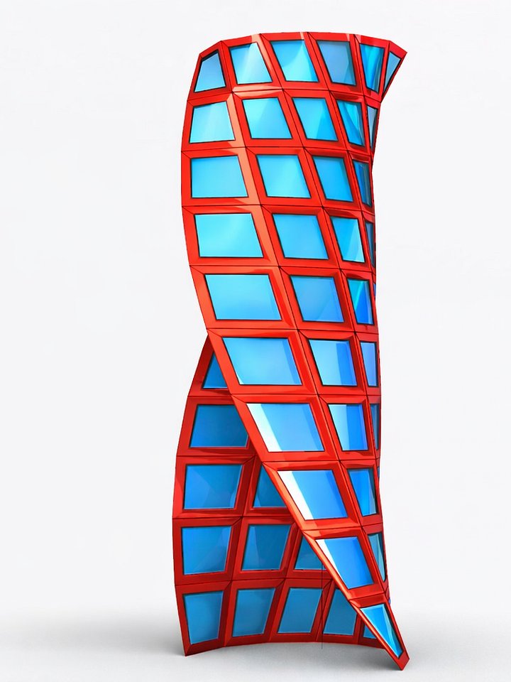 Quad Panels Parametric Facade Design Grasshopper + Rhino product image (1)