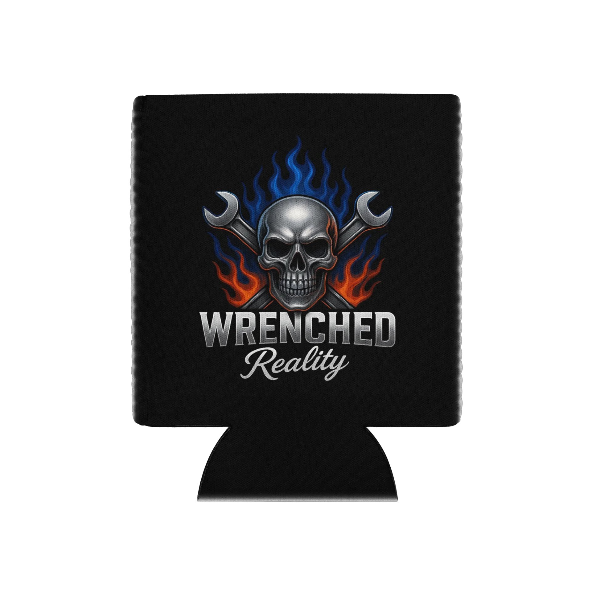 Flaming Skull Wrench Can Cooler product image (1)