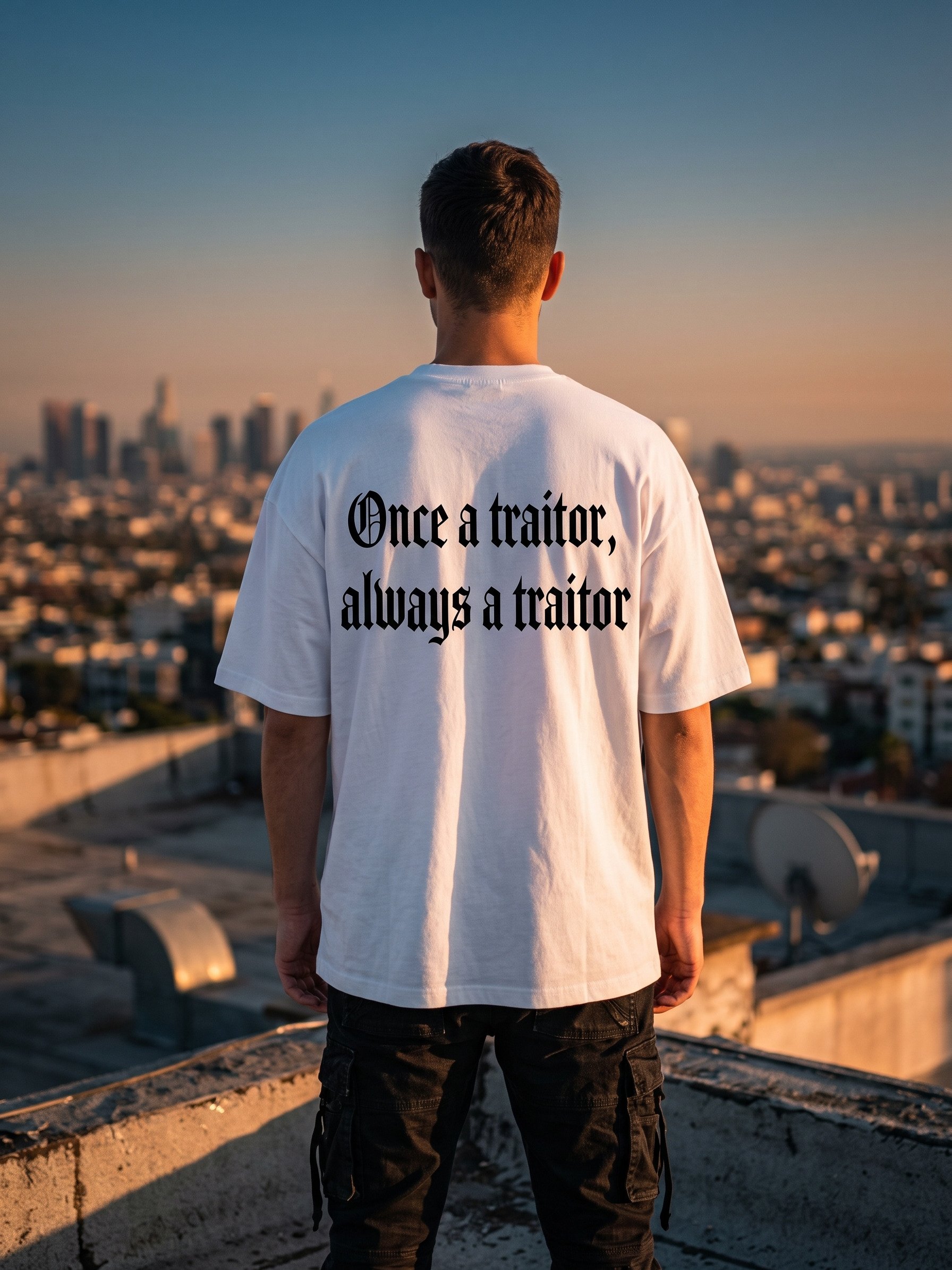 Once a Traitor Always a Traitor T-Shirt | Gothic Blackletter Back Print Tee product image (4)