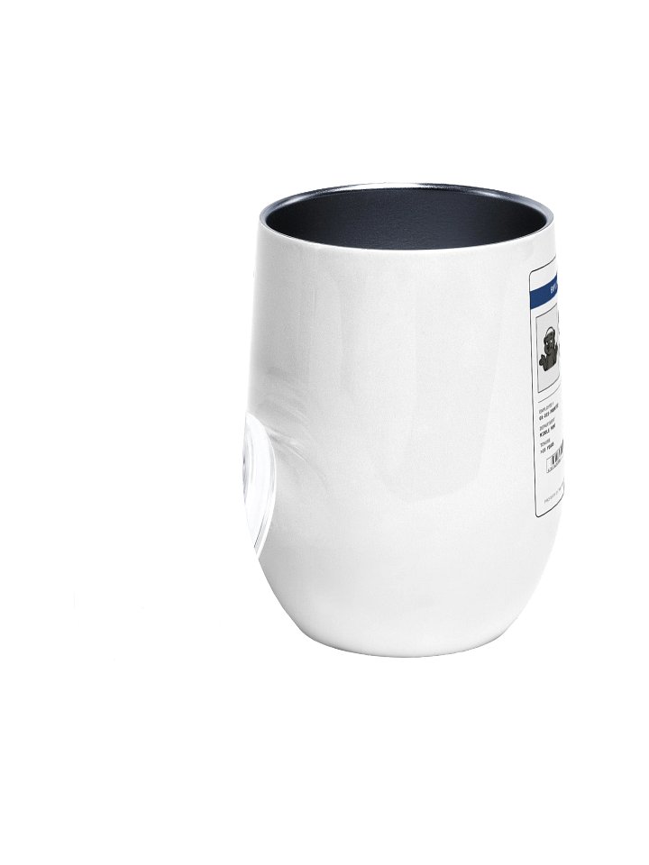 Senior Job Hugger Wine Tumbler: Funny Insulated Stemless Wine Cup with Corporate Badge Design product image (2)