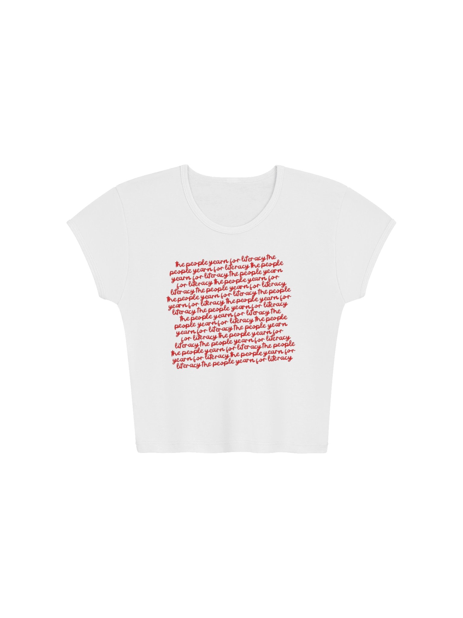 The People Yearn for Literacy Ribbed Baby Tee product image (1)