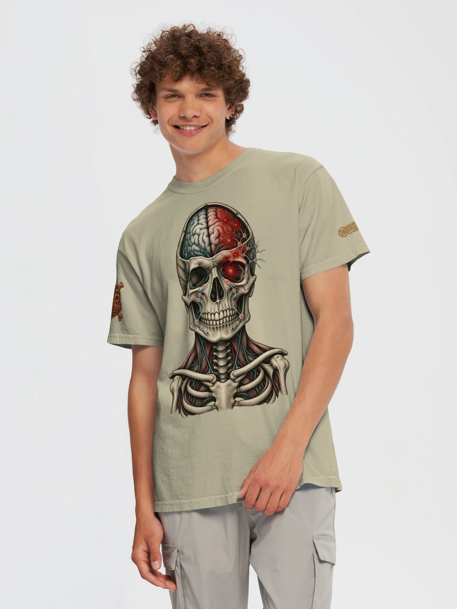 Brain Pain Shirt — Anatomical Brain Front & Back Tee | Rebuild Shop product image (7)