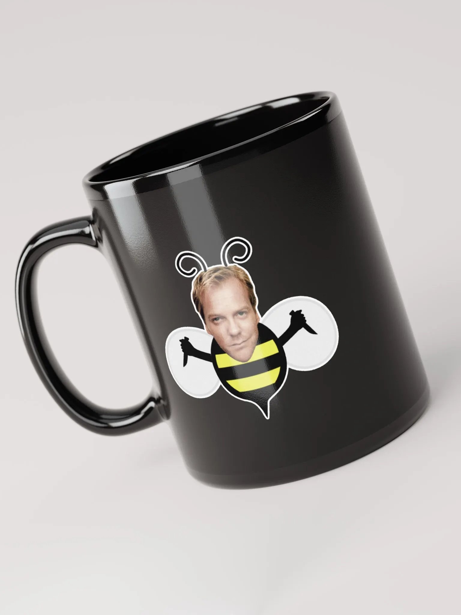 Bee Black Glossy Mug product image (4)