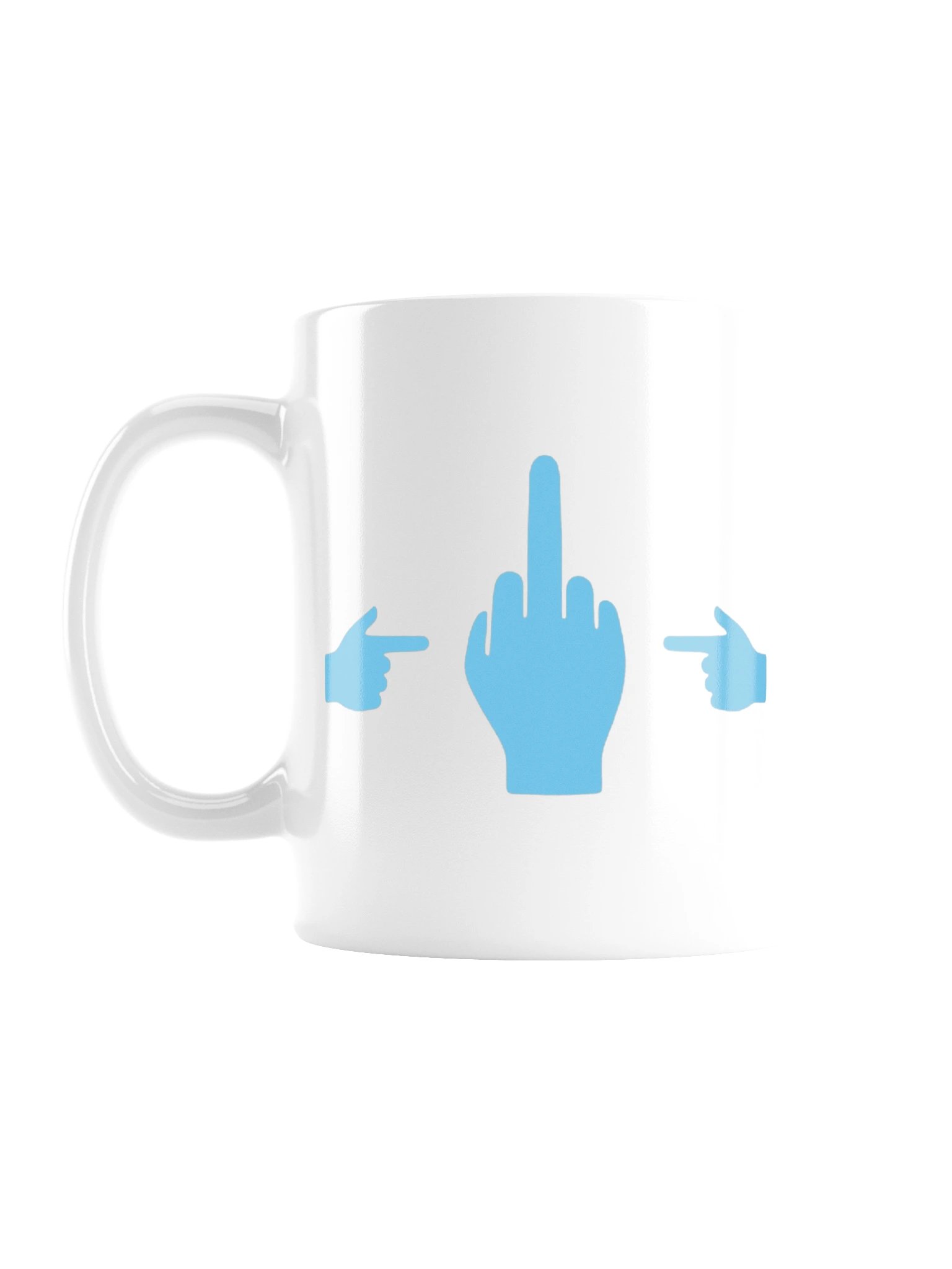 No ShopCo Middle Finger Mug - Light Blue Artwork product image (1)