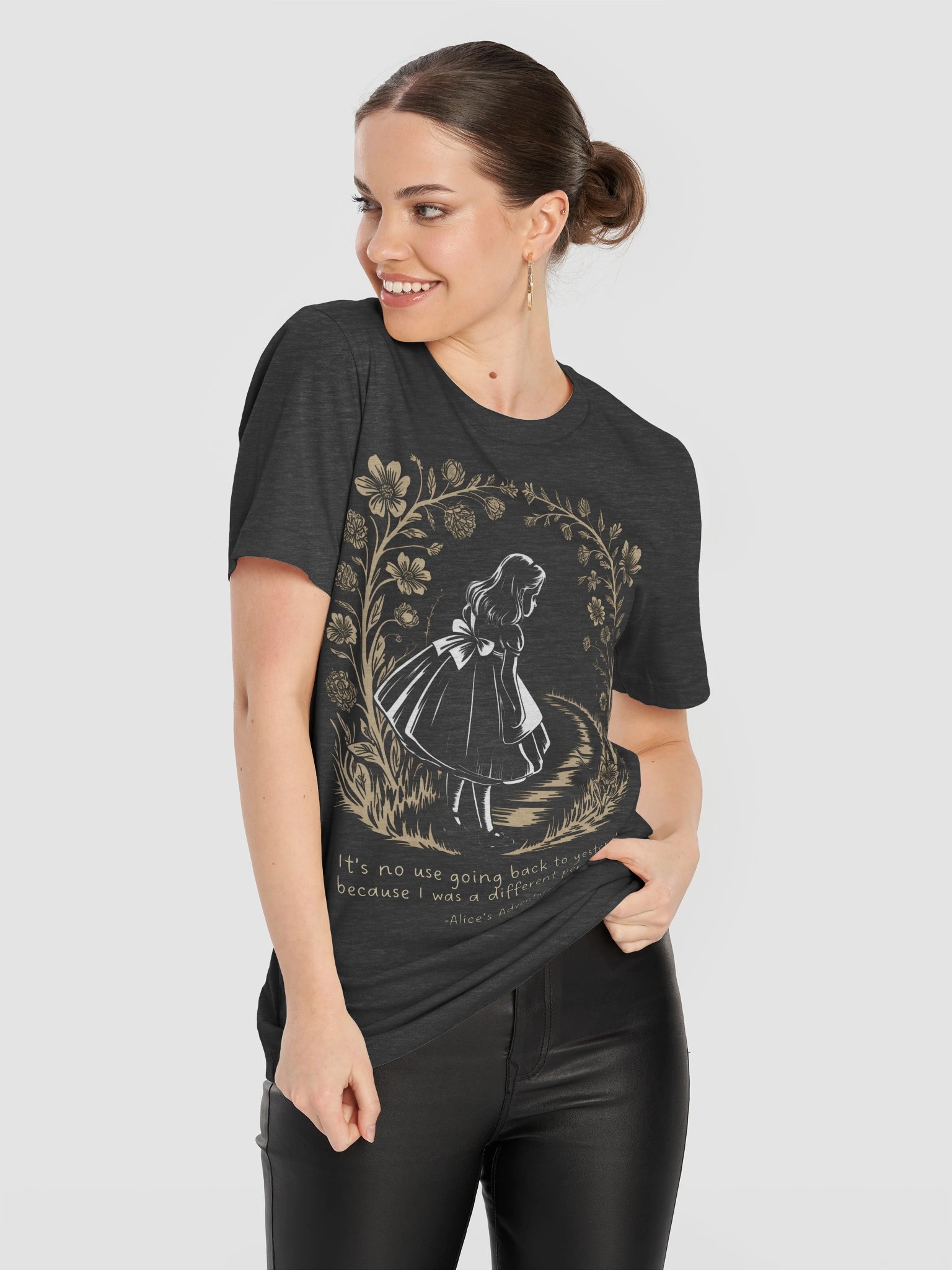 Alice in Wonderland Shirt, Different Person Quote Tee, Lewis Carroll Literary Graphic product image (12)
