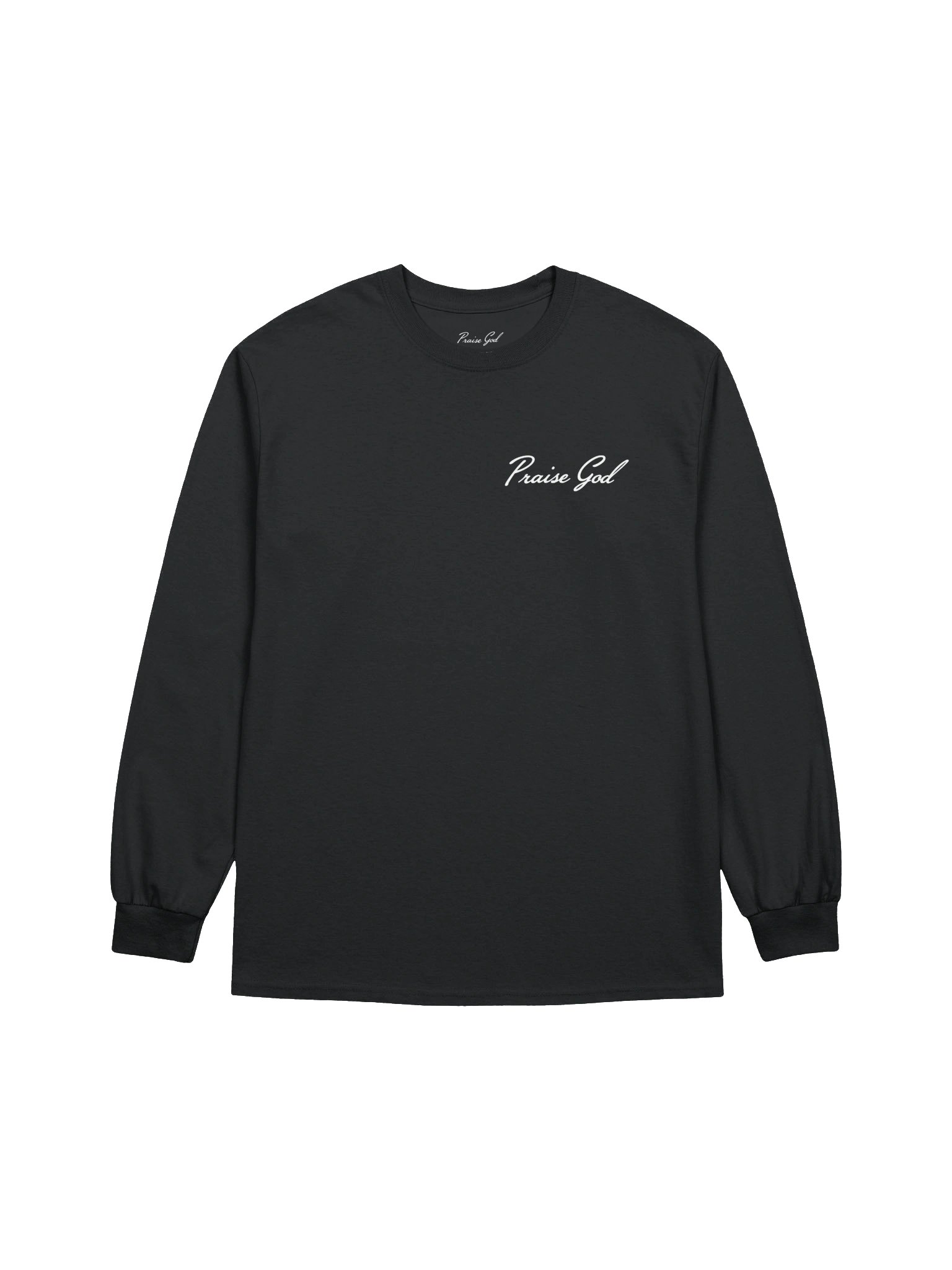 PRAISE GOD ESSENTIAL LONG SLEEVE SHIRT - BLACK product image (1)