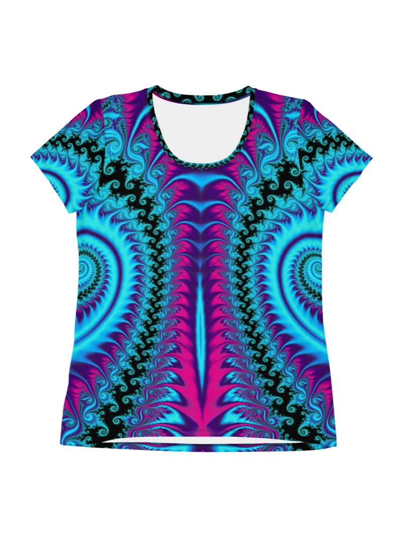 Fractal women's athletic tee - Frost-Fern Forest product image (5)