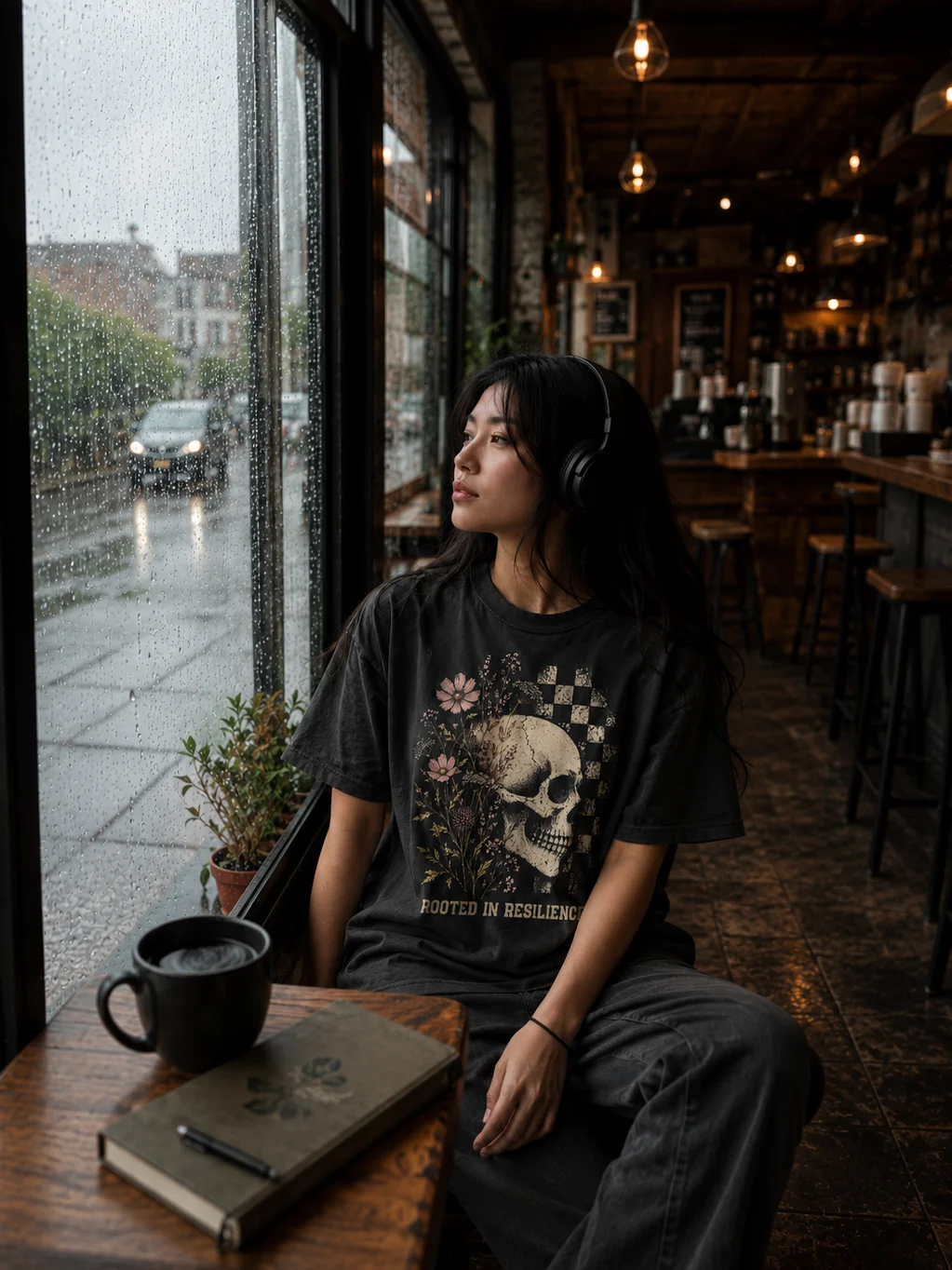 Rooted In Resilience | Floral Skull Comfort Colors T-Shirt product image (1)