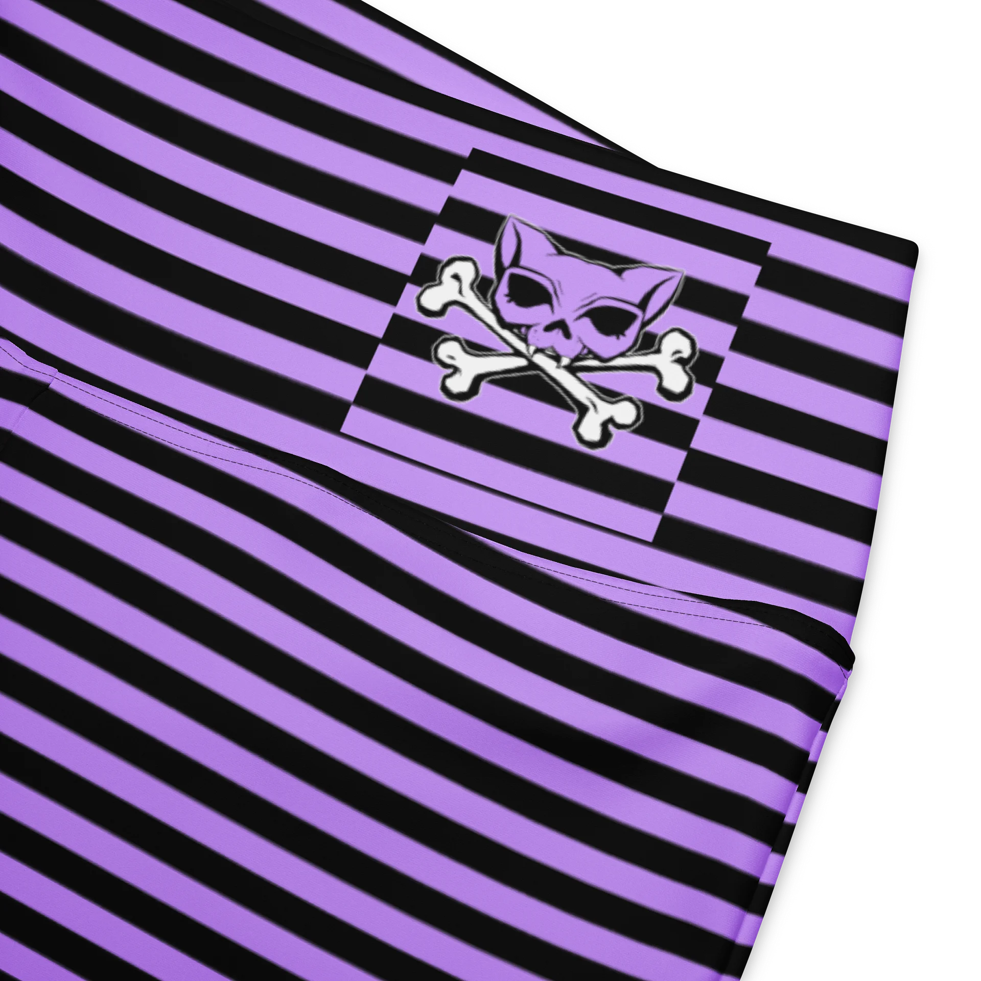 Purple and Blaque Stripped Kat Skull Flares product image (2)