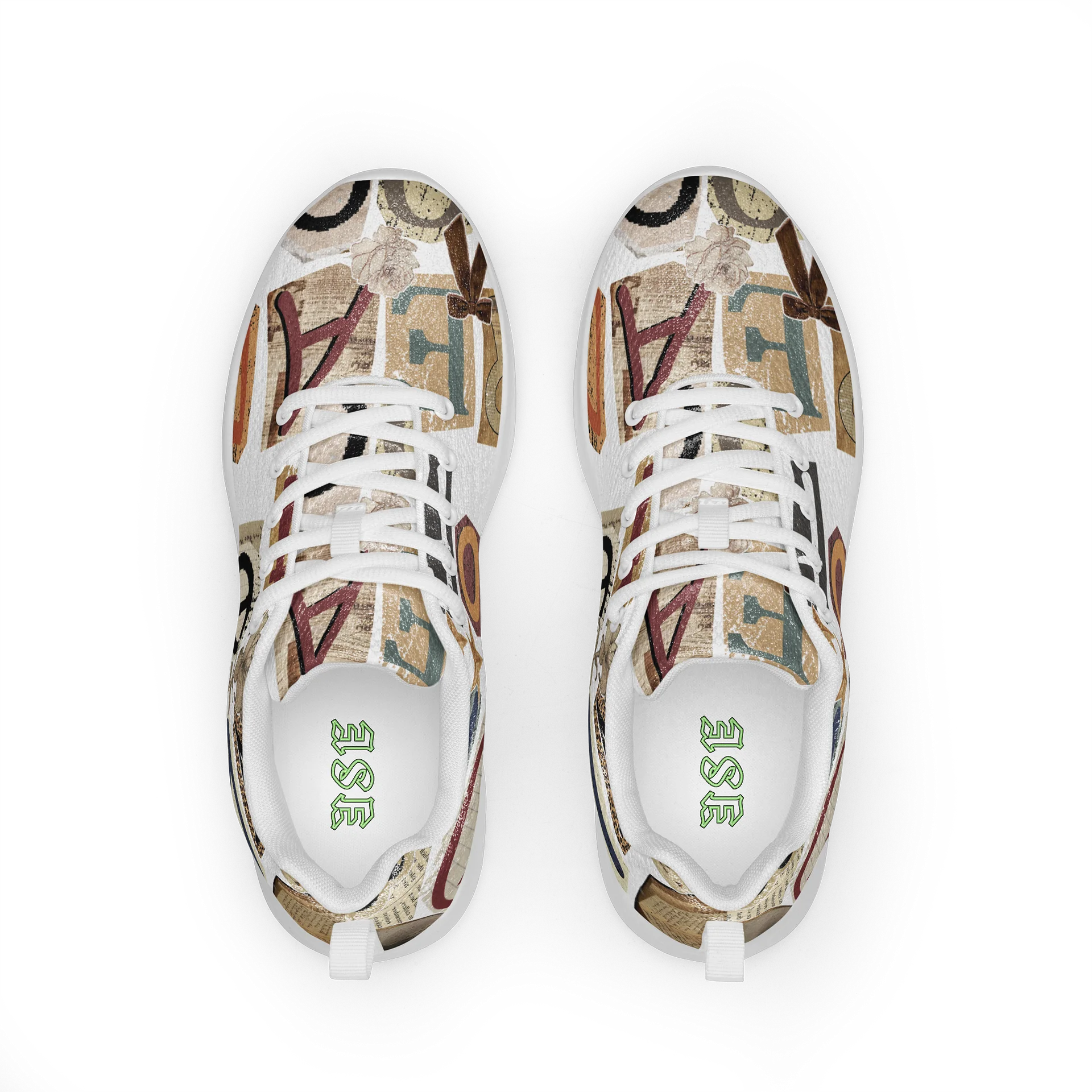 Literary Vibe: Book & Coffee Collage Sneaker Women's Sneakers product image (4)