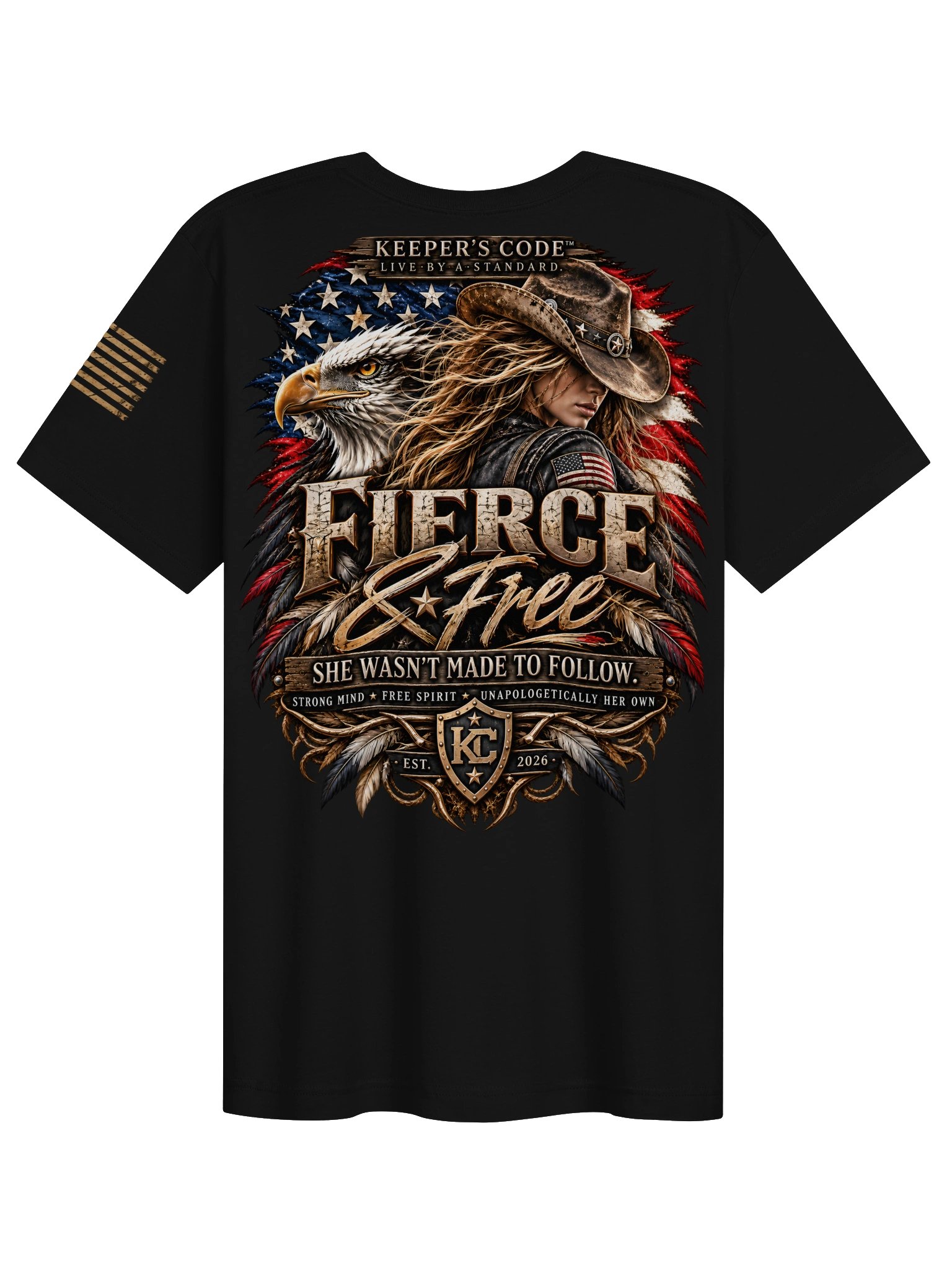 Keeper’s Code™ Women's Fierce & Free — She Wasn’t Made to Follow Women’s Graphic T-Shirt product image (4)