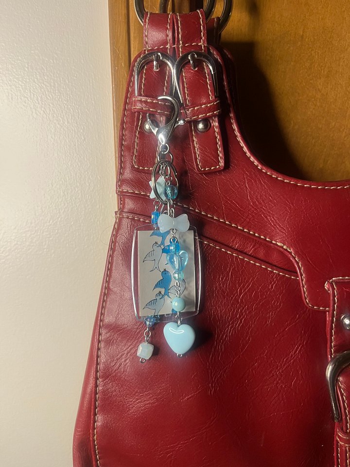 Flock of Blue Birds Deluxe Bag Charm product image (2)