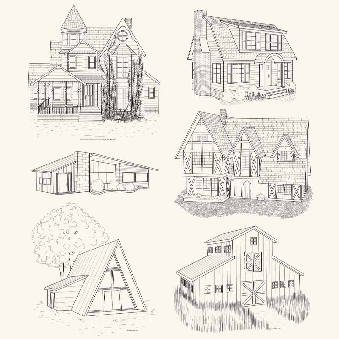 Coloring Like a Nerd - Free Coloring Sheet PDF for the Architecturally Inclined product image (1)